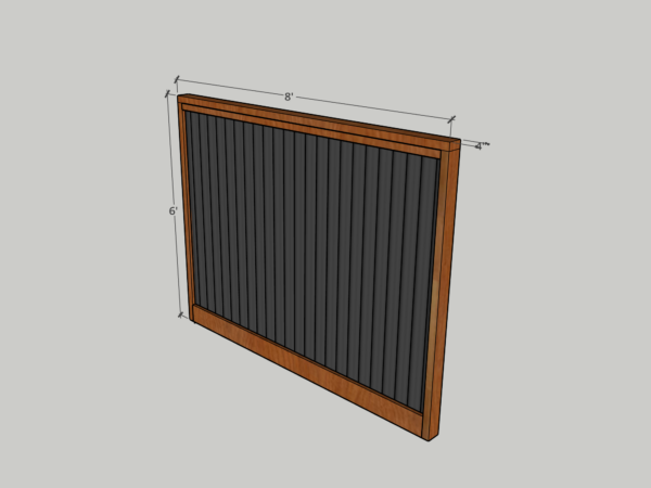 6x8 Standard Grey Corrugated Metal Fence - Image 5