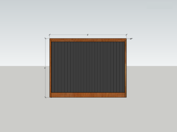 6x8 Standard Grey Corrugated Metal Fence - Image 7