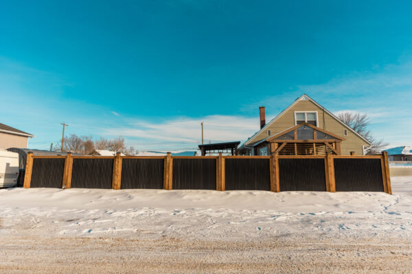 6x8 Standard Corrugated Metal Fence - Image 2