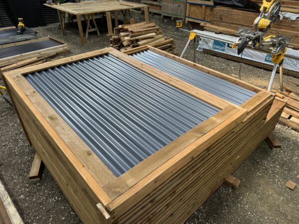 6x8 Standard Grey Corrugated Metal Fence - Image 3