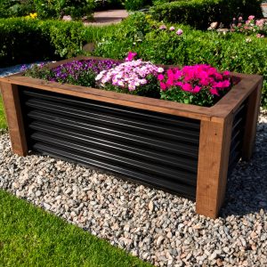 Standard Black Corrugated Steel Garden Boxes